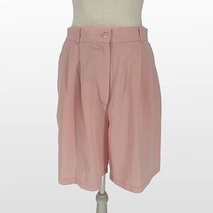 Vintage Y2K EP Pro Golf Shorts Womens Sz 8 Pink Pleated Knee Length 90s Preppy